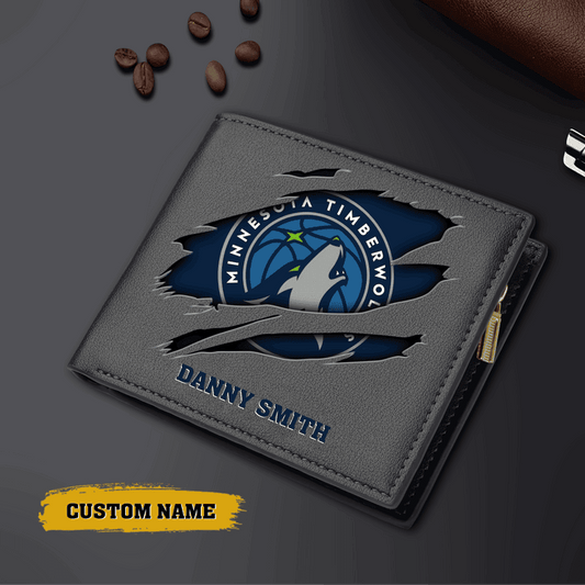 New NBA Customized Special Leather Wallet ( Black & Brown )