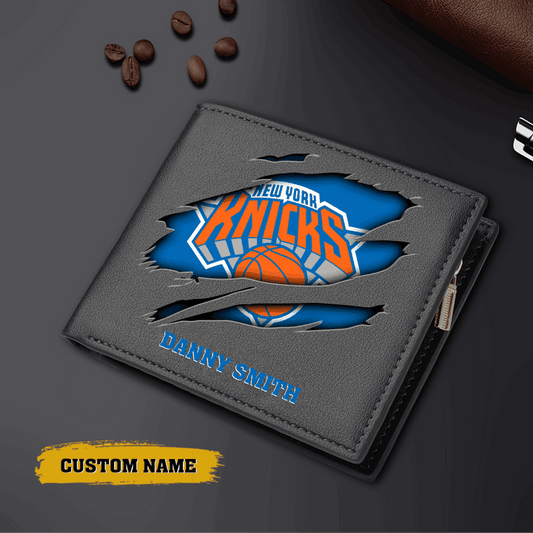 New NBA Customized Special Leather Wallet ( Black & Brown )