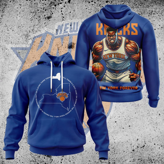 LIMITED EDITION - NEW CUSTOMIZED NBA04 NY NEW YORK KNICKS UNISEX HOODIE (KIDS & ADULTS)