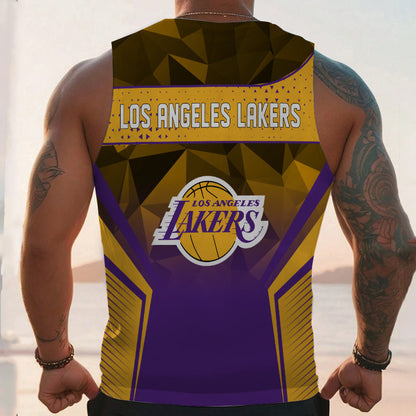 LIMITED EDITION - NEW CUSTOMIZED NBA09 LL LOS ANGELES LAKERS UNISEX TANK TOP