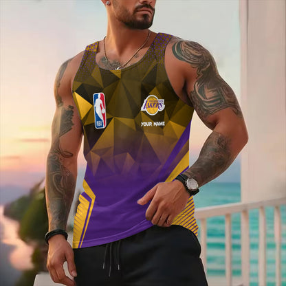 LIMITED EDITION - NEW CUSTOMIZED NBA09 LL LOS ANGELES LAKERS UNISEX TANK TOP