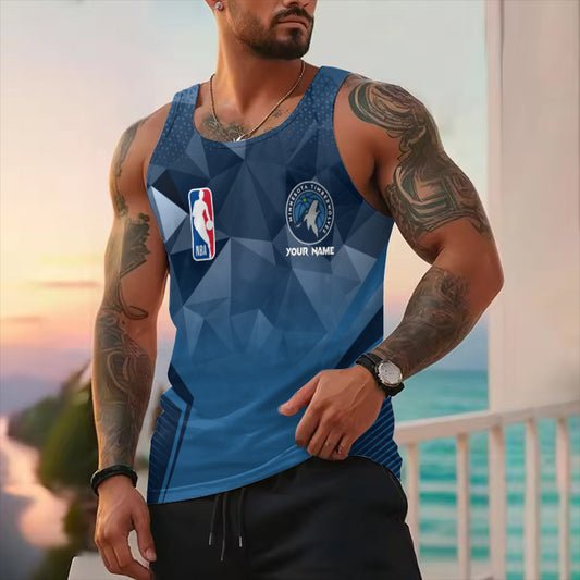 LIMITED EDITION - NEW CUSTOMIZED NBA05 MT MINNESOTA TIMBERWOLVES UNISEX TANK TOP