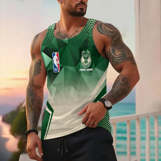 LIMITED EDITION - NEW CUSTOMIZED NBA11 MB MILWAUKEE BUCKS UNISEX TANK TOP