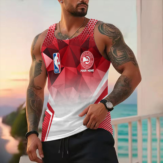 LIMITED EDITION - NEW CUSTOMIZED NBA17 AH ATLANTA HAWKS UNISEX TANK TOP