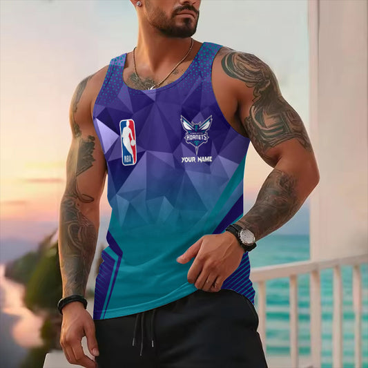 LIMITED EDITION - NEW CUSTOMIZED NBA27 CH CHARLOTTE HORNETS UNISEX TANK TOP