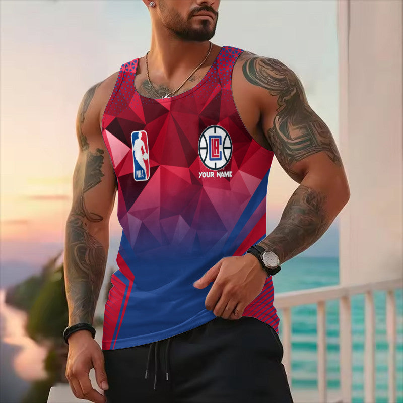 LIMITED EDITION - NEW CUSTOMIZED NBA10 LC LOS ANGELES CLIPPERS UNISEX TANK TOP