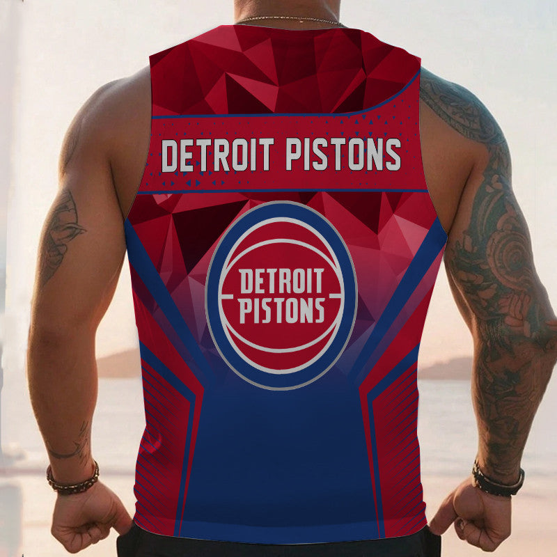 LIMITED EDITION - NEW CUSTOMIZED NBA14 DP DETROIT PISTONS UNISEX TANK TOP