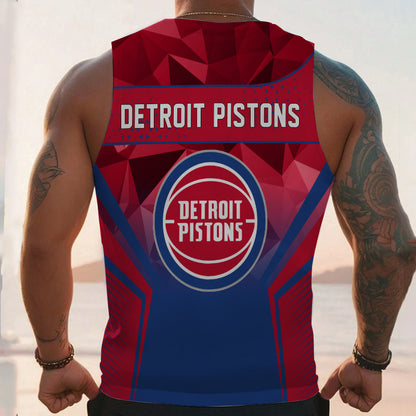 LIMITED EDITION - NEW CUSTOMIZED NBA14 DP DETROIT PISTONS UNISEX TANK TOP