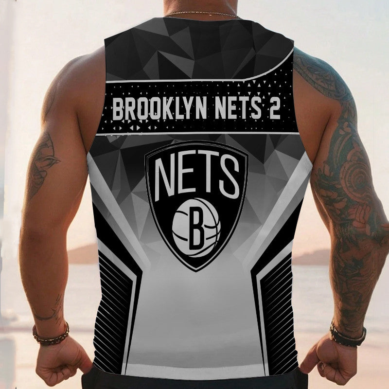 LIMITED EDITION - NEW CUSTOMIZED NBA25 BN BROOKLYN NETS UNISEX TANK TOP