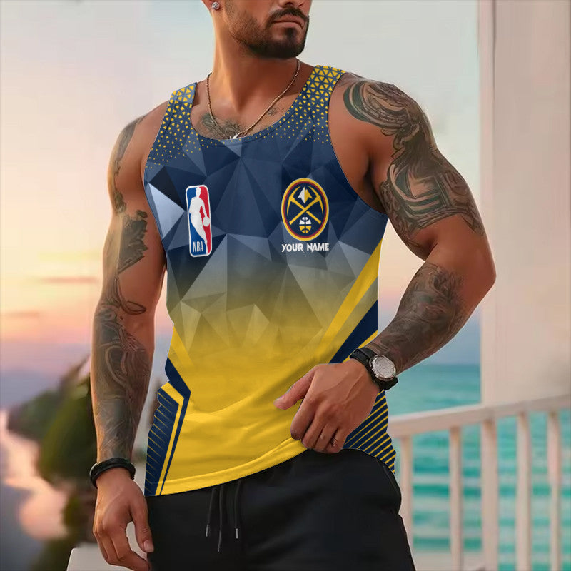 LIMITED EDITION - NEW CUSTOMIZED NBA08 DN DENVER NUGGETS UNISEX TANK TOP