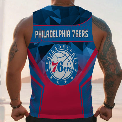 LIMITED EDITION - NEW CUSTOMIZED NBA26 P76 PHILADELPHIA 76ERS UNISEX TANK TOP