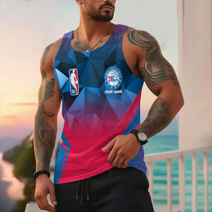 LIMITED EDITION - NEW CUSTOMIZED NBA26 P76 PHILADELPHIA 76ERS UNISEX TANK TOP