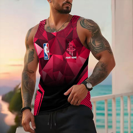 LIMITED EDITION - NEW CUSTOMIZED NBA07 HR HOUSTON ROCKETS UNISEX TANK TOP