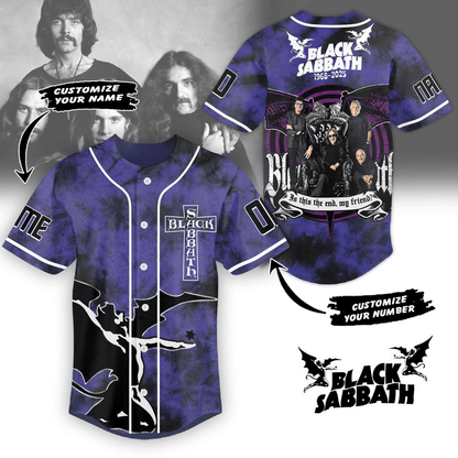 NEW PREMIUM BLACK SABBATH UNISEX BASEBALL JERSEY