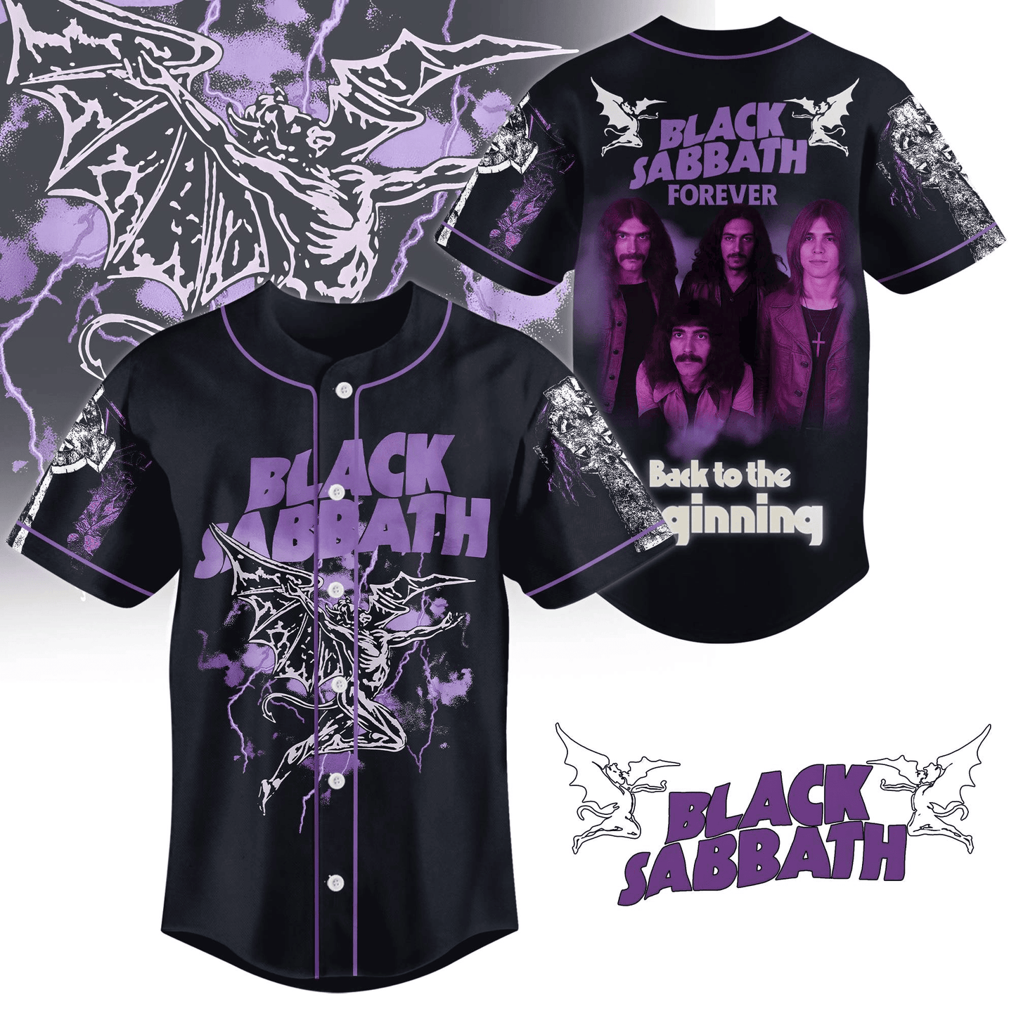 NEW PREMIUM BLACK SABBATH UNISEX BASEBALL JERSEY