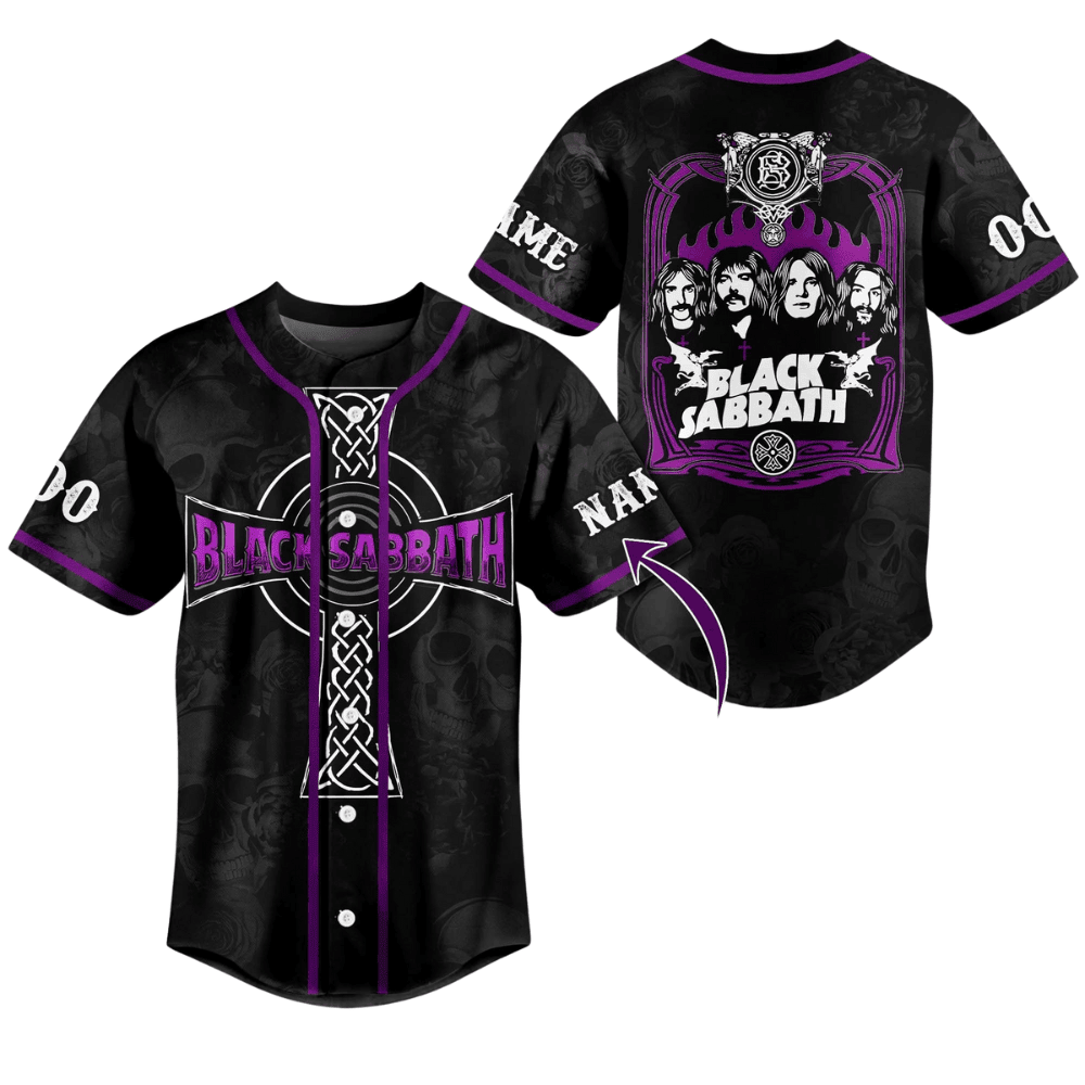 NEW PREMIUM BLACK SABBATH UNISEX BASEBALL JERSEY