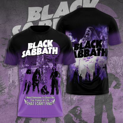NEW PREMIUM BLACK SABBATH 3D UNISEX T-SHIRT & HOODIE
