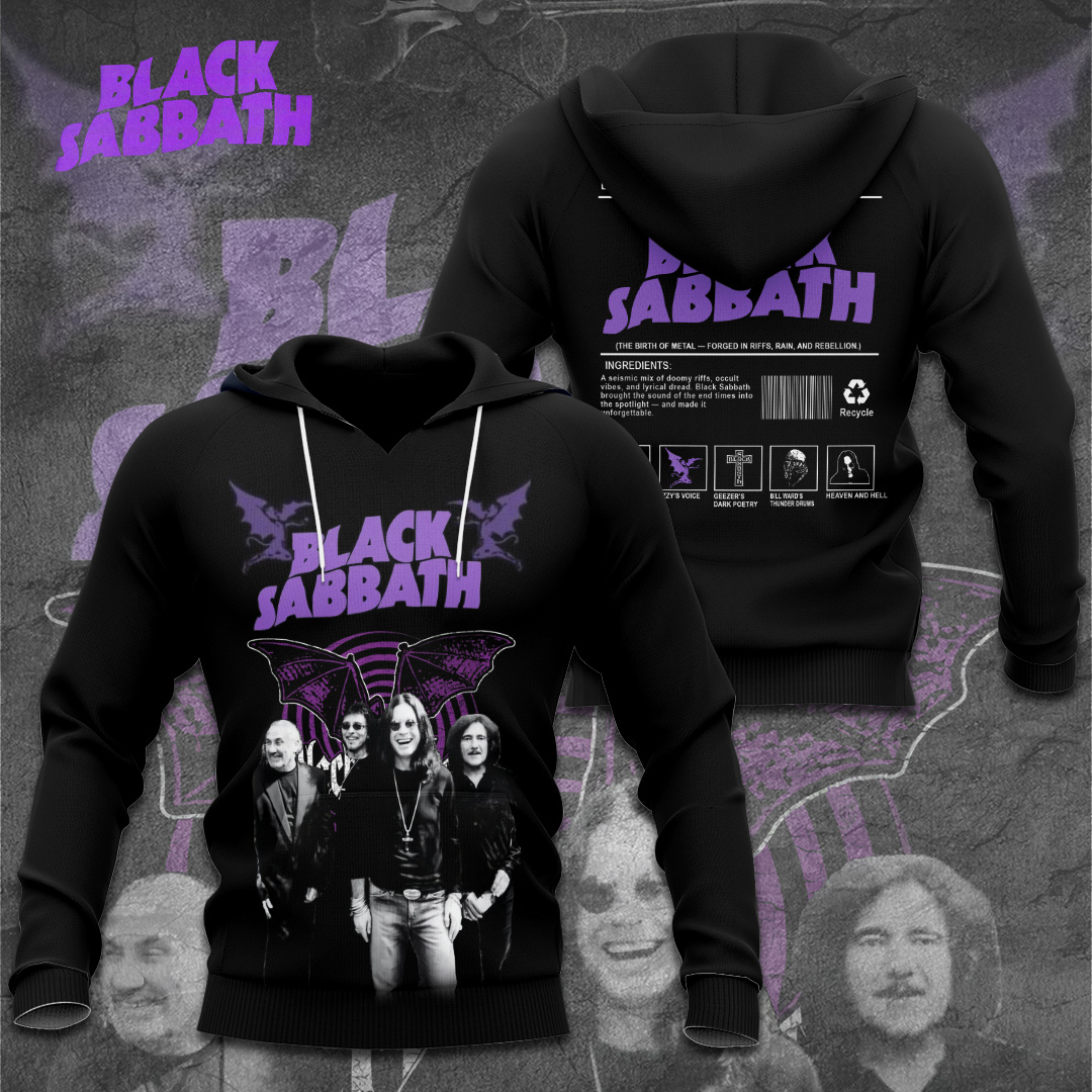 NEW PREMIUM BLACK SABBATH 3D UNISEX T-SHIRT & HOODIE