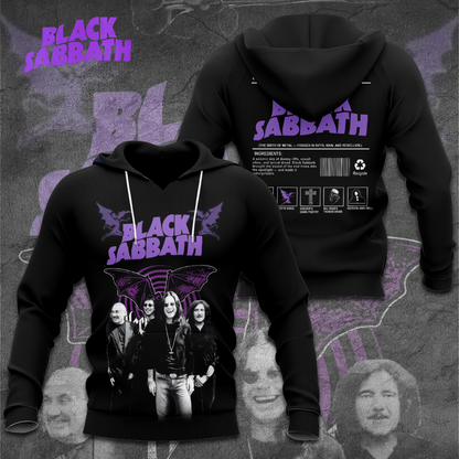 NEW PREMIUM BLACK SABBATH 3D UNISEX T-SHIRT & HOODIE