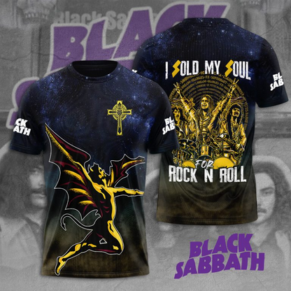 NEW PREMIUM BLACK SABBATH 3D UNISEX T-SHIRT & HOODIE