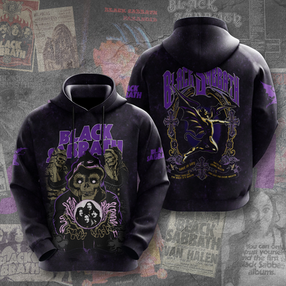 NEW PREMIUM BLACK SABBATH 3D UNISEX T-SHIRT & HOODIE