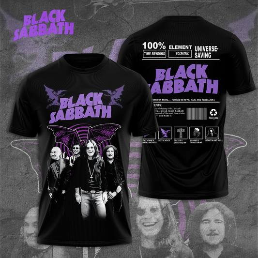 NEW PREMIUM BLACK SABBATH 3D UNISEX T-SHIRT & HOODIE