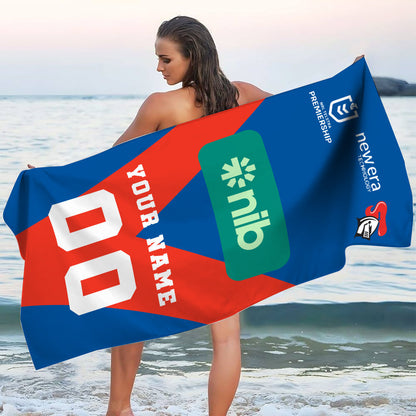 LIMITED EDITION - NEW 12 NCK PERSONALIZED BEACH TOWEL GIFT FOR FANS