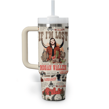 Morgan Wallen Premium 40OZ Tumbler With Handle
