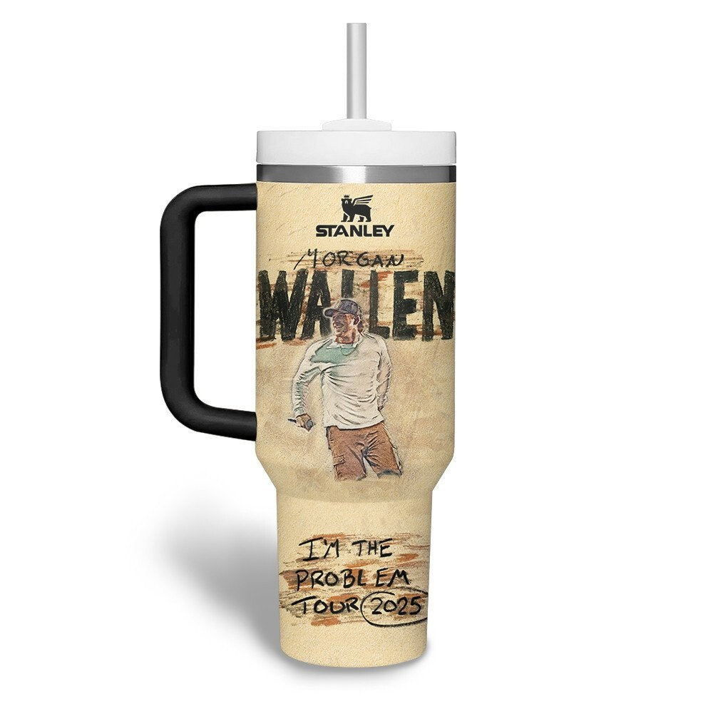 Morgan Wallen Premium 40OZ Tumbler With Handle