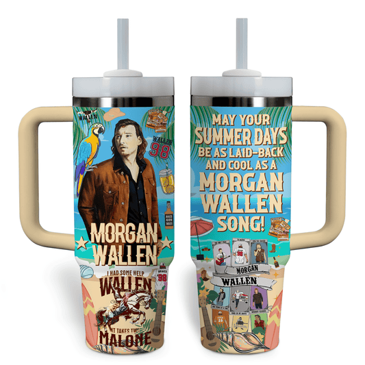 Morgan Wallen Premium 40OZ Tumbler With Handle