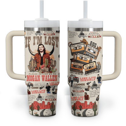 Morgan Wallen Premium 40OZ Tumbler With Handle