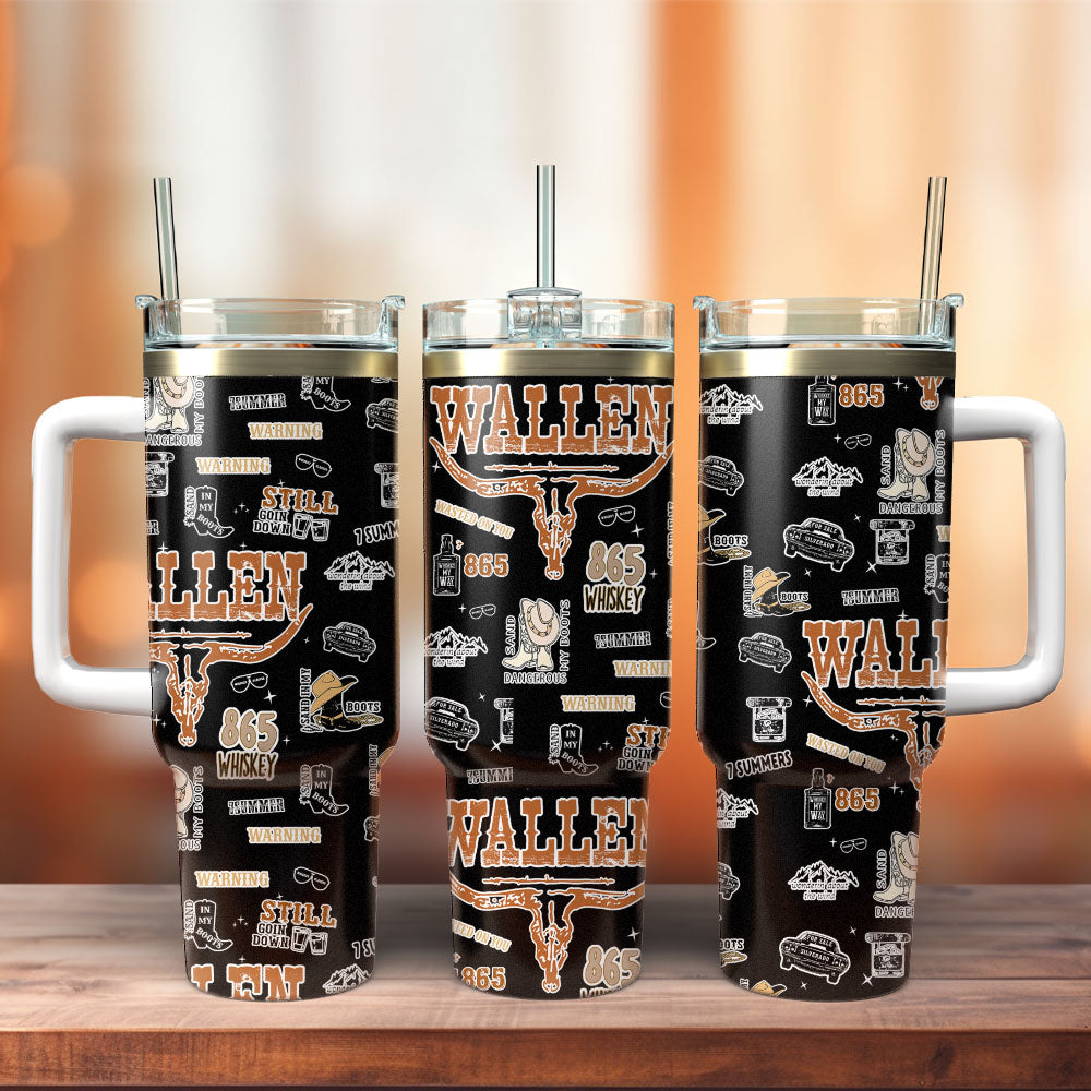 Morgan Wallen Premium 40OZ Tumbler With Handle