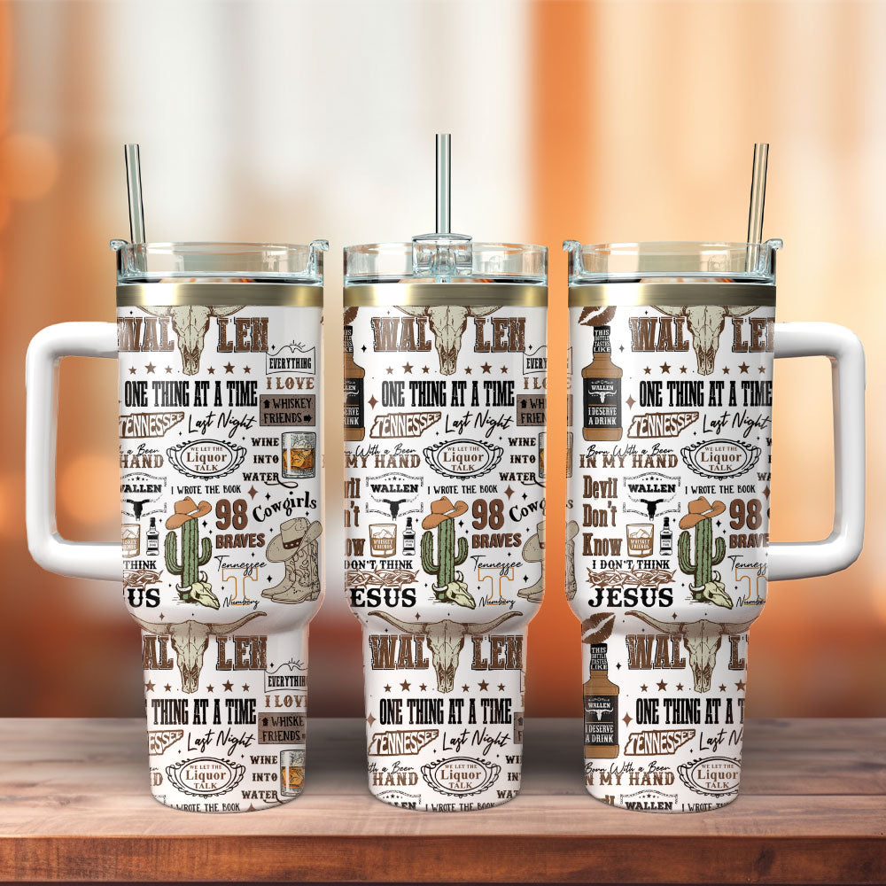 Morgan Wallen Premium 40OZ Tumbler With Handle