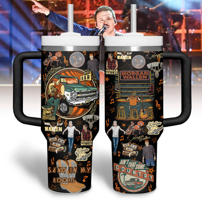 Morgan Wallen Premium 40OZ Tumbler With Handle