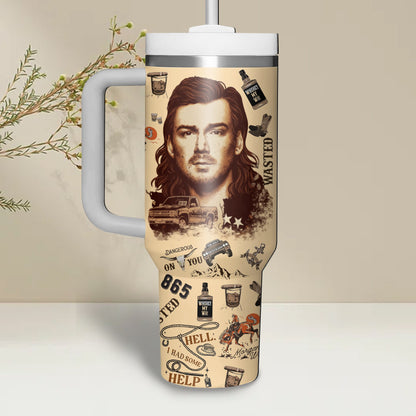 Morgan Wallen Premium 40OZ Tumbler With Handle