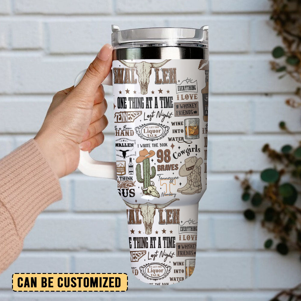 Morgan Wallen Premium 40OZ Tumbler With Handle