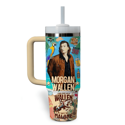 Morgan Wallen Premium 40OZ Tumbler With Handle