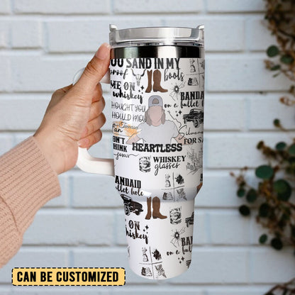 Morgan Wallen Premium 40OZ Tumbler With Handle