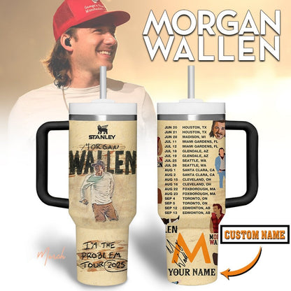 Morgan Wallen Premium 40OZ Tumbler With Handle