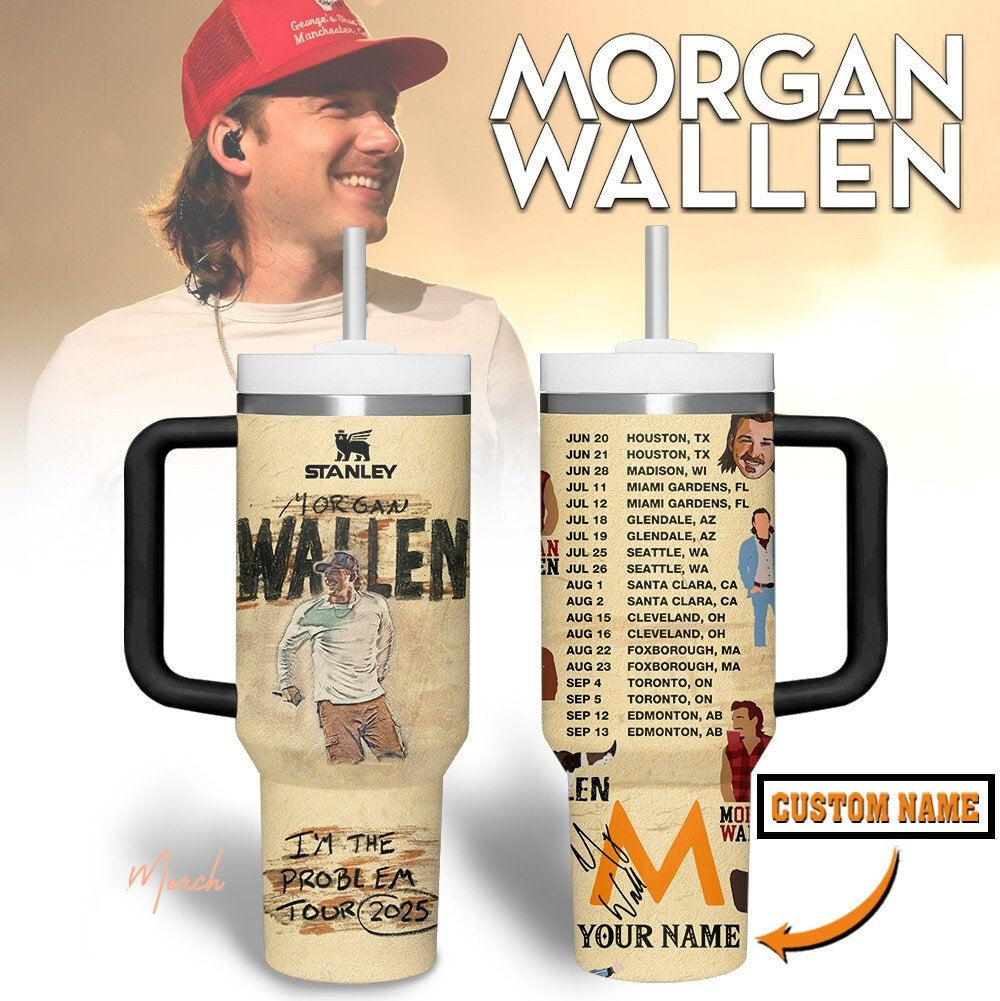 Morgan Wallen Premium 40OZ Tumbler With Handle