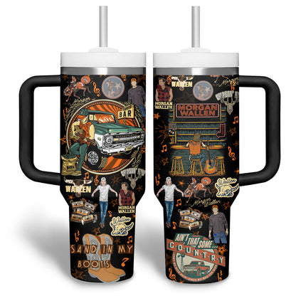 Morgan Wallen Premium 40OZ Tumbler With Handle