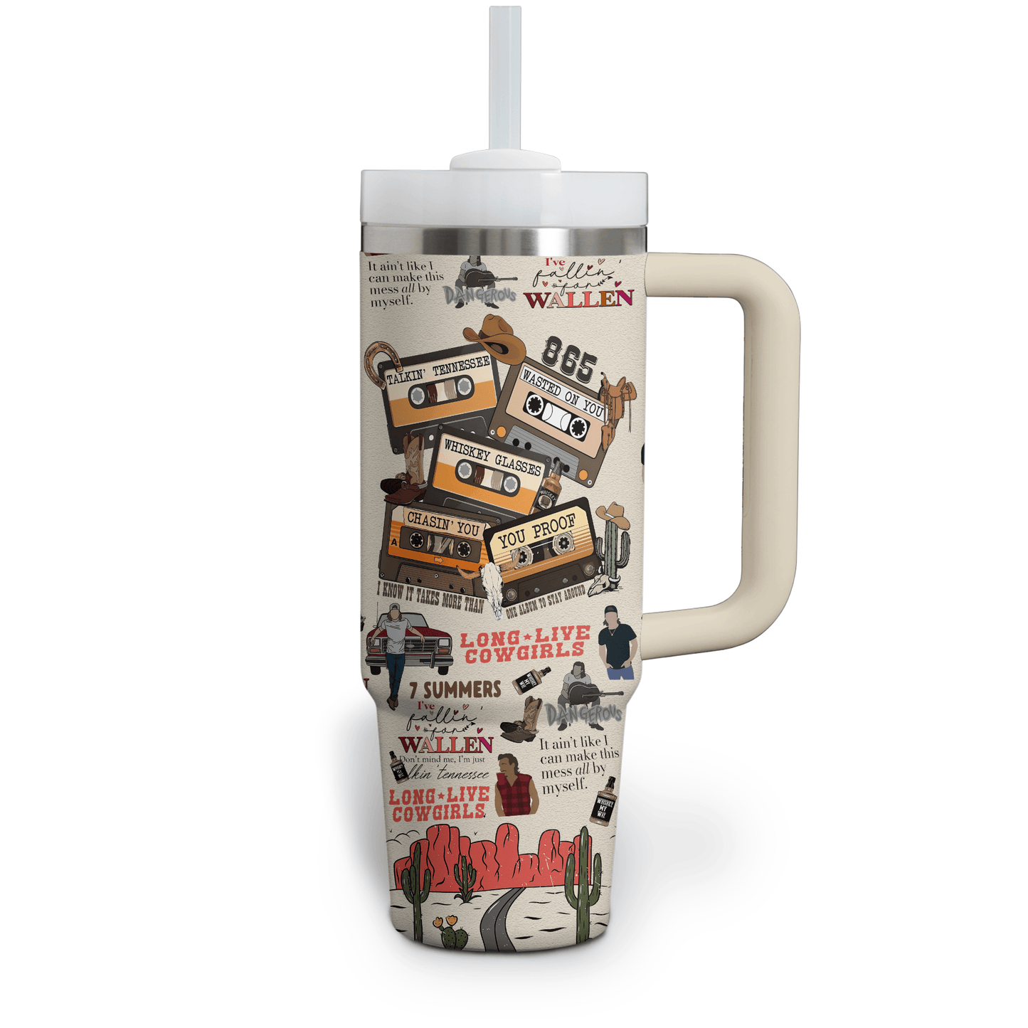 Morgan Wallen Premium 40OZ Tumbler With Handle