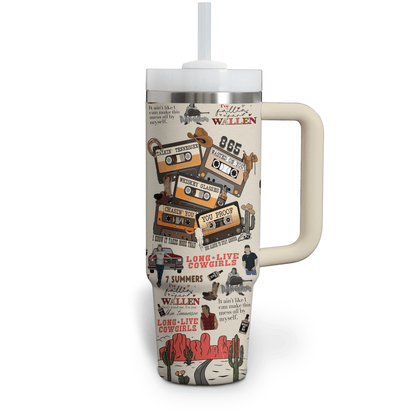 Morgan Wallen Premium 40OZ Tumbler With Handle