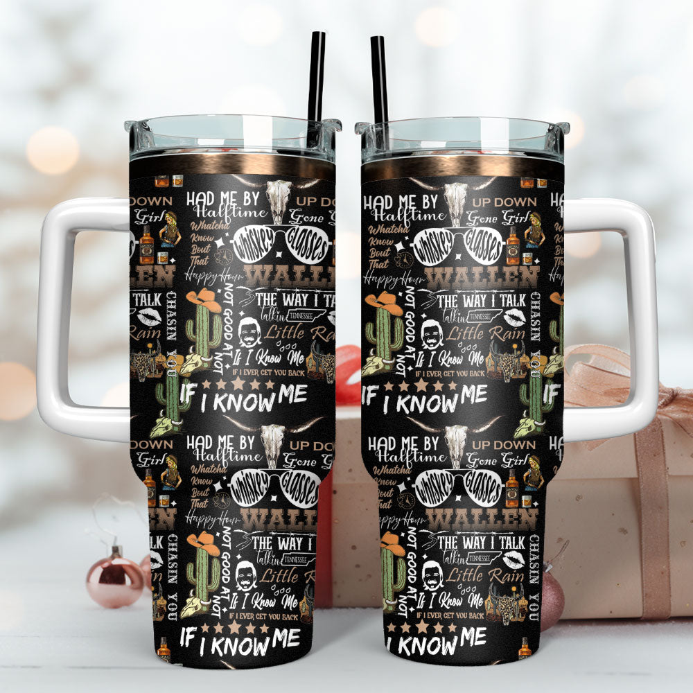 Morgan Wallen Premium 40OZ Tumbler With Handle