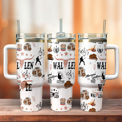 Morgan Wallen Premium 40OZ Tumbler With Handle