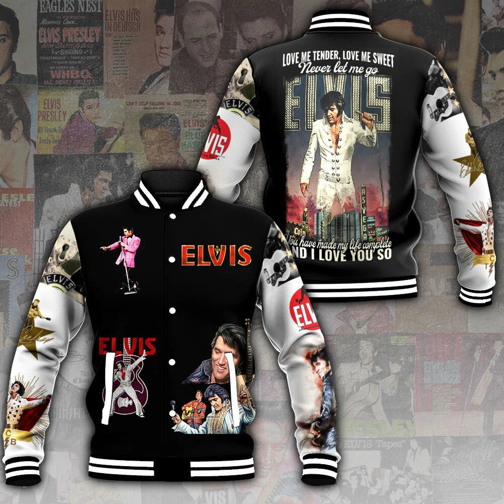 New Premium Elvis Presley Baseball Jacket - EVPLCAO16