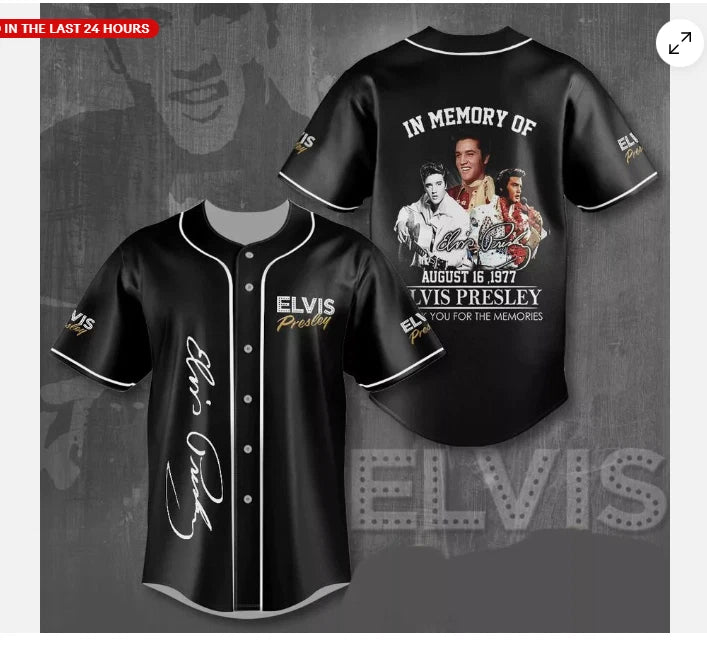 New Premium Elvis Presley Baseball Jersey - EVPLCAO19