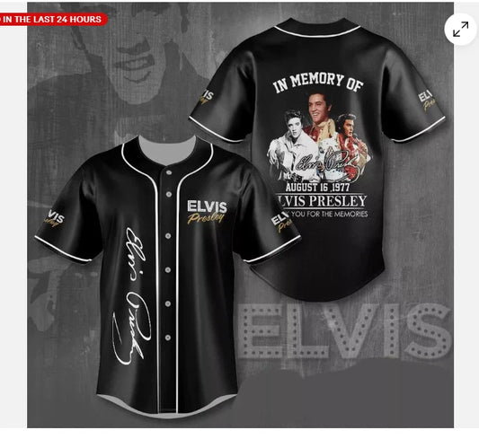 New Premium Elvis Presley Baseball Jersey - EVPLCAO19