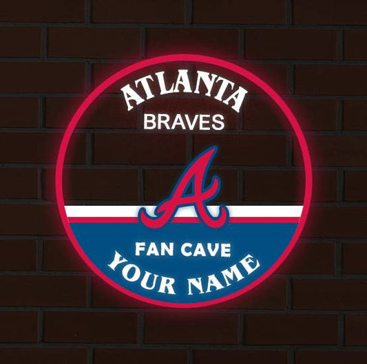 LIMITED EDITION - NEW CUSTOMIZED MLB09 ABS ATLANTA BRAVES LED LIGHT WALL DECOR