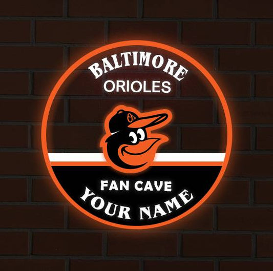 LIMITED EDITION - NEW CUSTOMIZED MLB25 BOS BALTIMORE ORIOLES LED LIGHT WALL DECOR